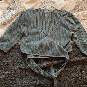Free People Intimately Free Blue Wrap Crop Top